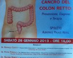 Convegno Medico 26 gennaio 2013: Cancro del colon retto